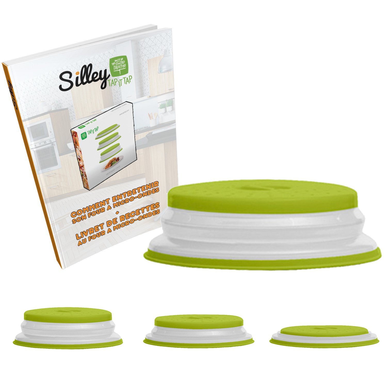 2 en 1] Cloche micro-ondes rétractable et passoire Silley® + eBook - Silley